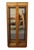 Campaign Henredon Furniture Quarter Sawn White Oak British Revival Campaign Style 36" Lighted Display Curio Cabinet For Sale - Image 3 of 11