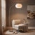 Coronado Float Chairside Arc Lamp by Nova of California - Satin Nickel Steel, White Linen Drum Shade, 75 Inch Tall,...