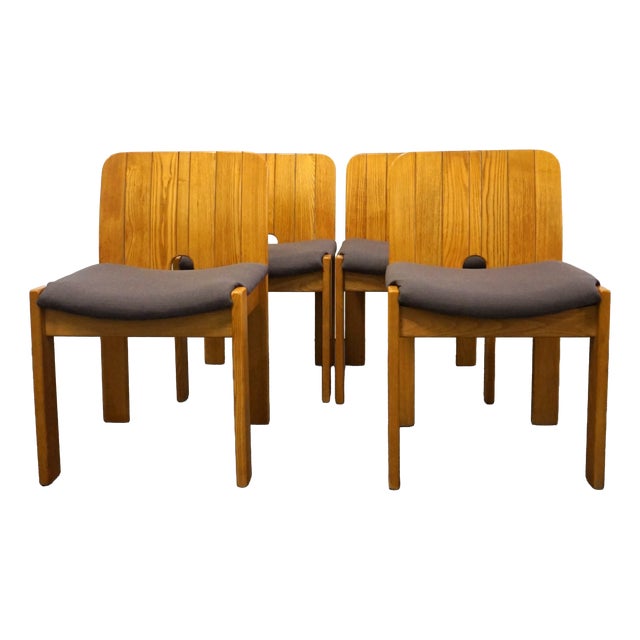 Vintage Italian Side Chairs, 1970s, Set of 4 For Sale