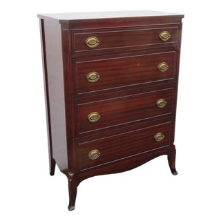 1940s Mahogany Tall Chest of Drawers 6257 For Sale