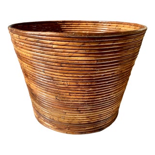 Vintage Italian Pencil Reed Planter For Sale