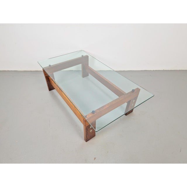 Brown Vintage Coffee Table attributed to Martin Visser for 't Spectrum, 1960s For Sale - Image 8 of 13