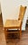 Vintage Brutalist Oak Wood Chair With Rush Back and Seat For Sale In Dallas - Image 6 of 8