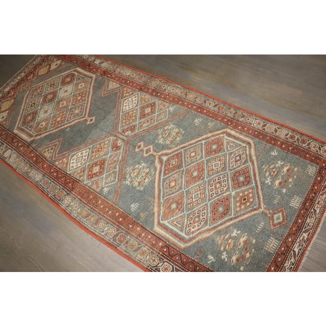 Early 20th Century Antique Tribal Geometric Small Runner, 3'4'' X 7'4'' For Sale - Image 5 of 8