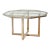 Italian Modern Octagonal Center Table of Chrome and Brass With Glass Top For Sale