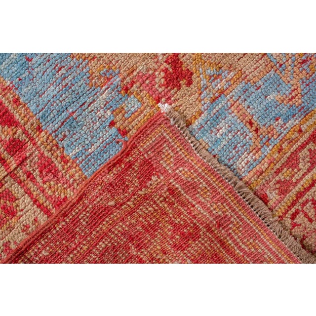 Sky Blue Oushak rug no.10670 For Sale - Image 4 of 6