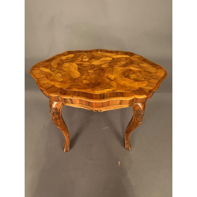 Italian Burl Olive Wood Tavolino Tea Table, Circa 1920 For Sale - Image 11 of 17