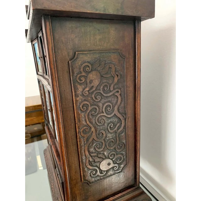 Early 20th Century Japanese Table Cabinet with Cloisonne Panels in the Style of Namikawa Sosuke For Sale - Image 4 of 13