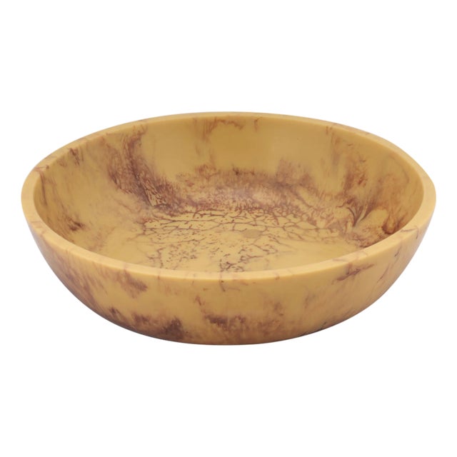 Mera Mustard Yellow Resin Serving Bowl For Sale