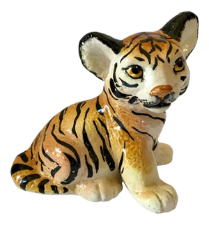 Vintage Italian Pottery Tiger Cub