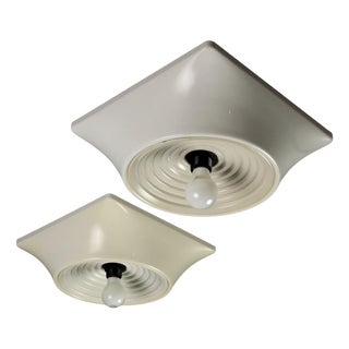 Vintage Wall Lamps in Lacquered Aluminium from Stilnovo, Set of 2 For Sale