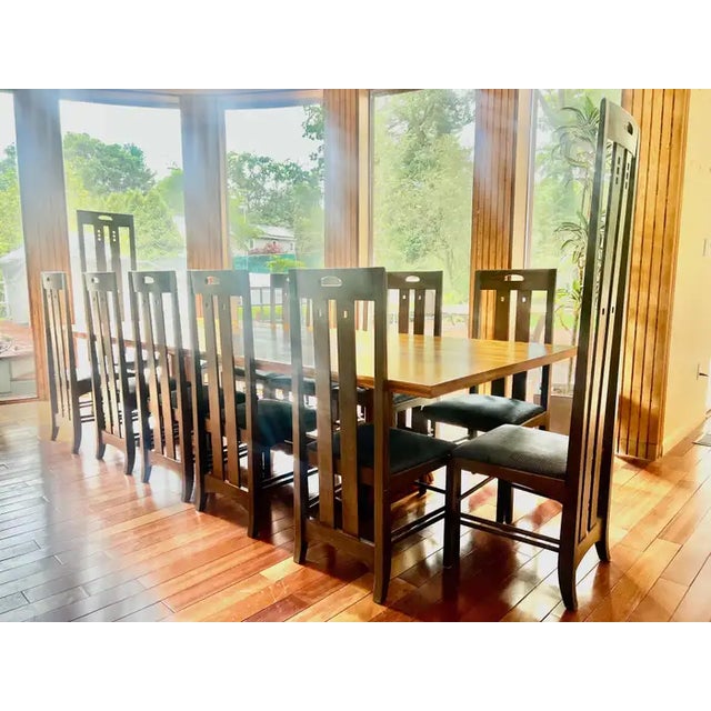 1980s Charles Rennie Mackintosh MCM Ingram Dining Chairs for Cassina, Set of 12 For Sale - Image 5 of 17