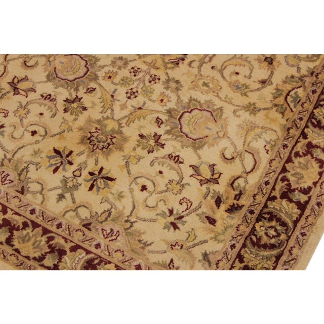 Shabby Chic Shabby Chic 1990's Kashan Pak-Persian Beige/Red Wool Rug - 3'2'' X 5'3'' For Sale - Image 3 of 9