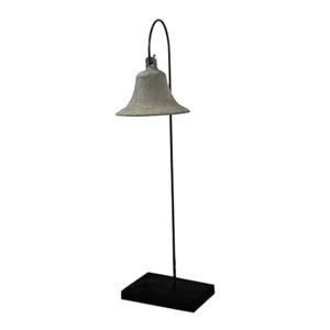 Vintage Large Bell on Custom Iron and Wood Stand