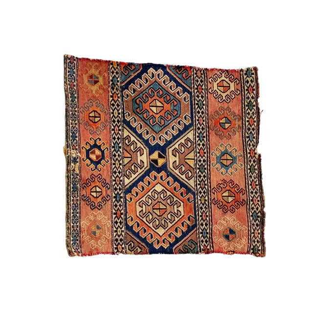 Antique and Rare Small Tribal Caucasian Kuba Kilim 1'9" by 1'8" For Sale - Image 4 of 8