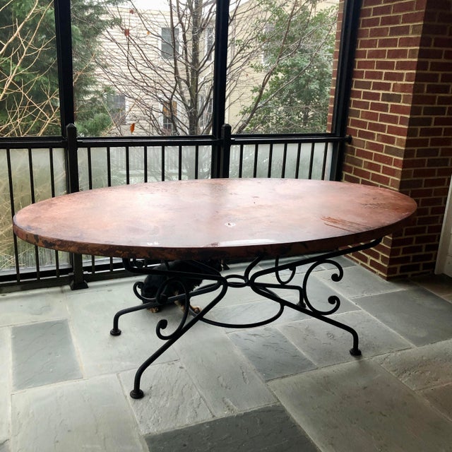 Arhaus Copper Top Dining Table Chairish