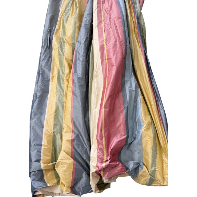 French Huge Clarence House Silk Stripe Drapery Panel - 1 of 10 For Sale - Image 3 of 5