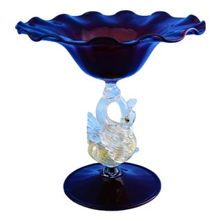 Vintage Tipetto Veneziano Stand in Murano Glass from Salviati & C., 1950s For Sale
