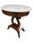 Vintage Neoclassical Lyre-Base Marble-Top Accent Table For Sale - Image 9 of 11