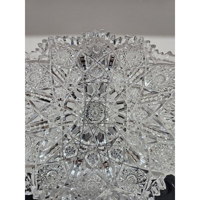 Crystal Bowl with Star Motif, 1920s For Sale - Image 9 of 12