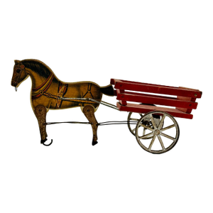 Antique Folk Art 1911 Gibbs Toy Co "Pacing Joe" Pull Toy Horse