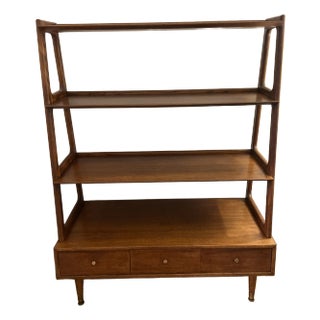 1950s Mid-Century Walnut Storage Unit For Sale