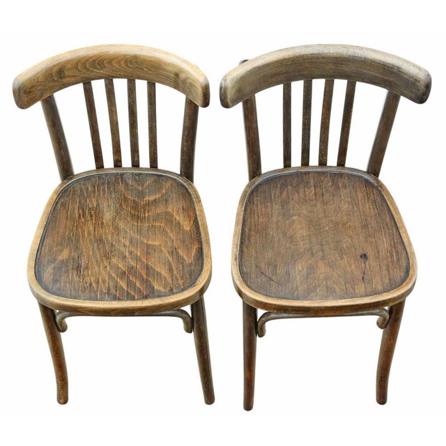 1960s Antique Bentwood Bistro Dining Chairs from Thonet, Yugoslavia, 1960s, Set of 2 For Sale - Image 5 of 7