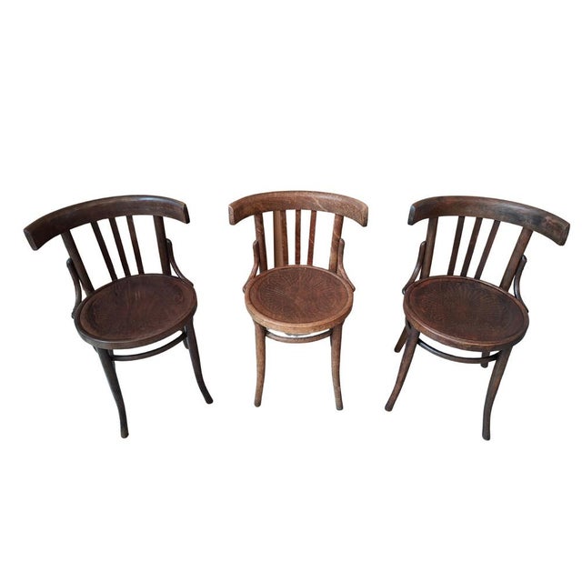 Antique Thonet Style Chairs, 1900, Set of 3 For Sale - Image 3 of 9