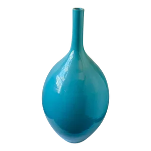 Vintage Late 20th Century Portugal Glazed Pottery Vase