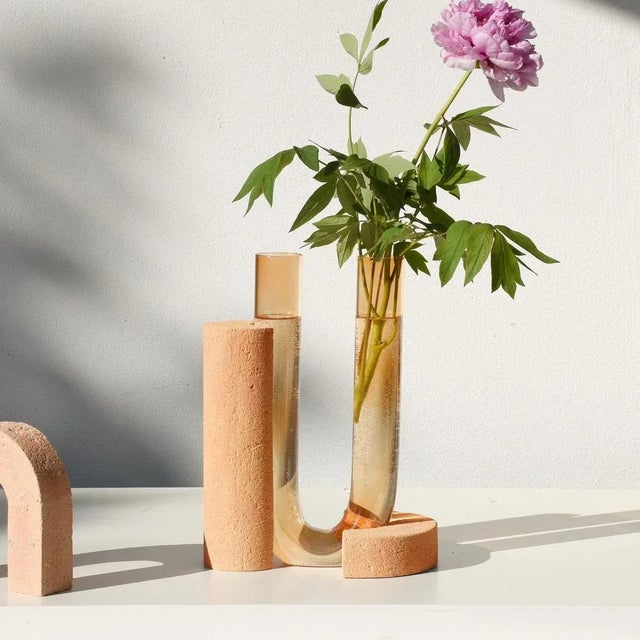 Contemporary Orange-Orange Cochlea Della Consapevolezza Soils Edition Vase by Coki Barbieri For Sale - Image 3 of 6