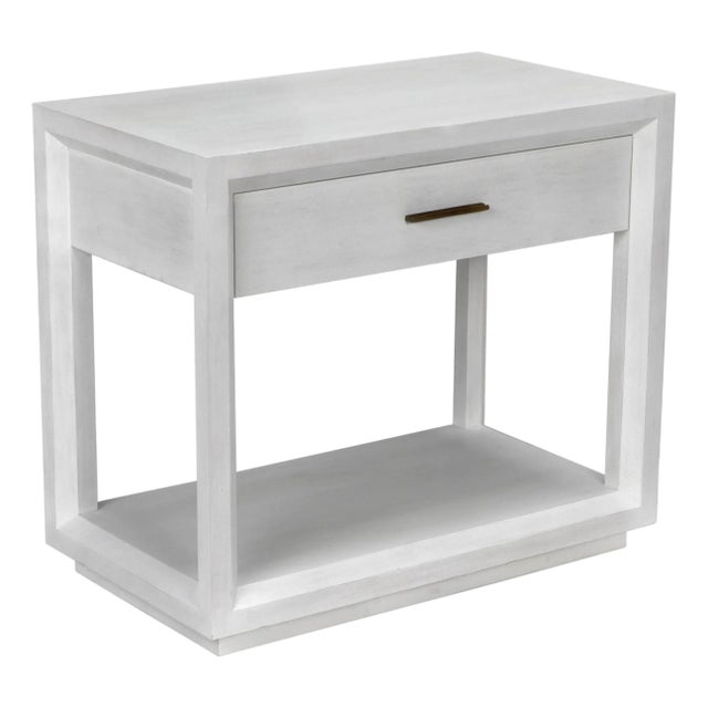 NOIR Antony Side Table, White Wash For Sale