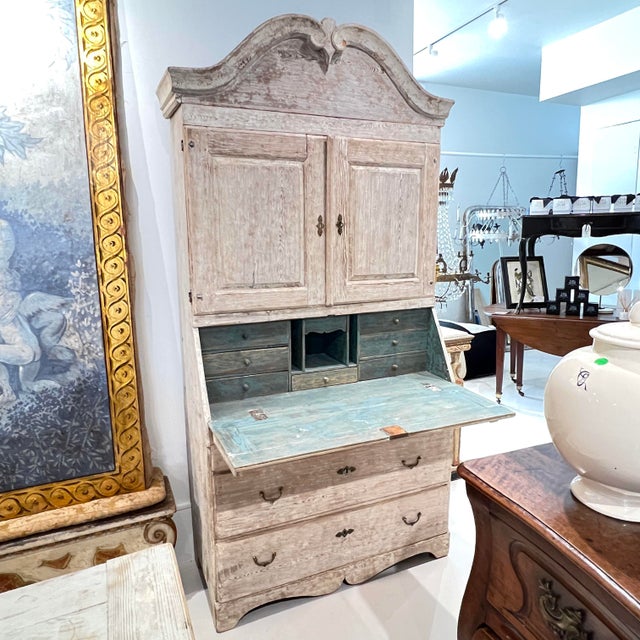 19th Century Swedish Tall Case Antique Secretaire For Sale In New Orleans - Image 6 of 10