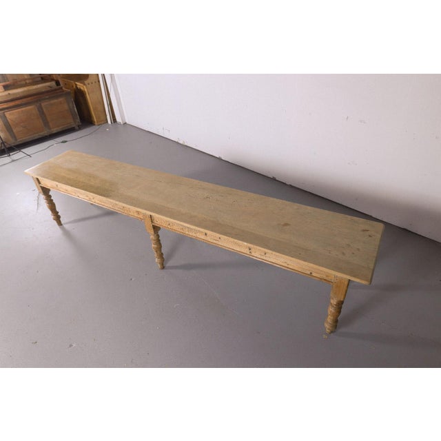 Wood Monumental Antique English Pine Harvest Table | 12.5 Feet | Circa 1880 For Sale - Image 7 of 10