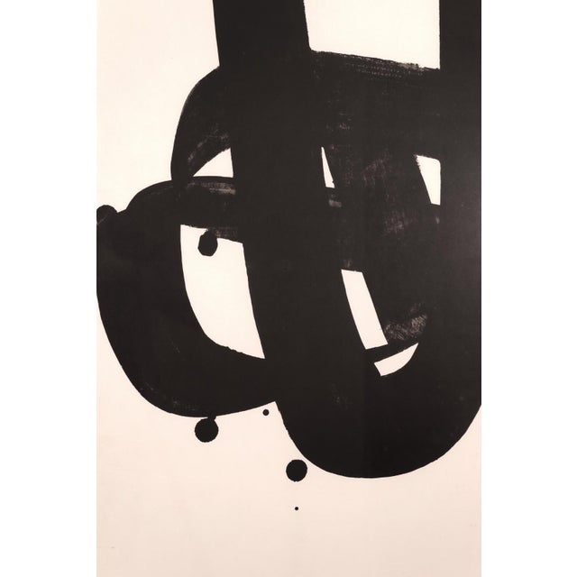 Black Pierre Soulages Olympische Spiele München 1972 Vintage Exhibition Poster Framed For Sale - Image 8 of 8