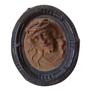 Antique Grand Tour Miniature Hand Carved Christian, Jesus Christ Plaque For Sale