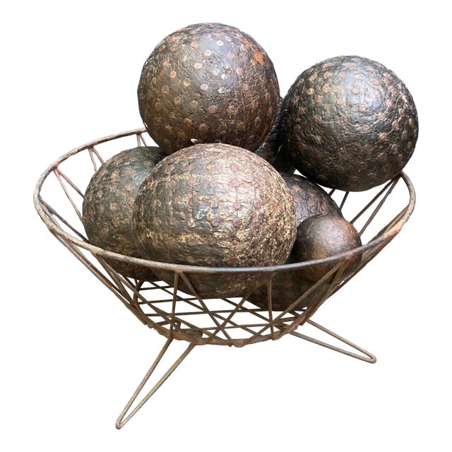 Antique Lawn Bowling Set For Sale
