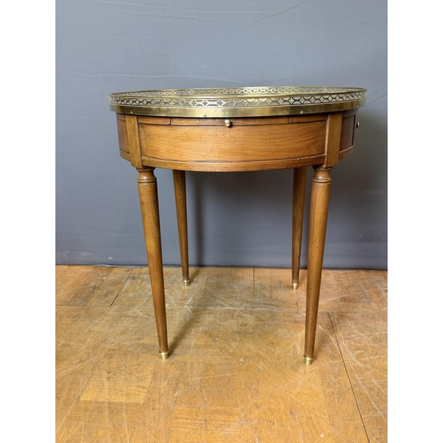 Directoire Bouillotte Table in Cherrywood and Brass For Sale - Image 4 of 9