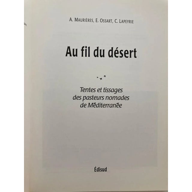 Early 20th Century Early 20th Century Over the Desert Au Fil Du Désert Textiles From the Nomadic Desert Book For Sale - Image 5 of 11