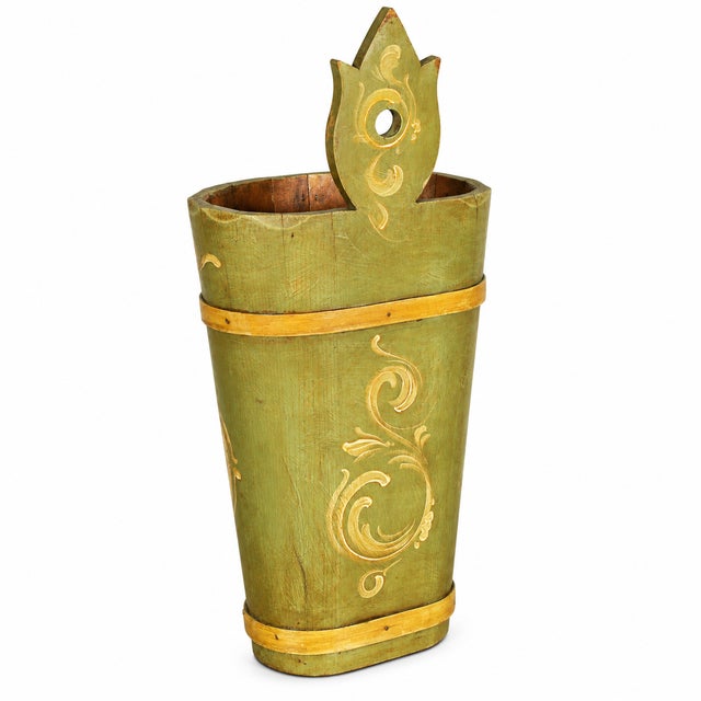 Antique Hand-Painted Wooden Container from Hotel Posta, 1880 For Sale - Image 4 of 10