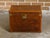 Early 20th Century English Turn of the Century Leather Trunk with Brass Accents and Monogram, 1900s For Sale - Image 5 of 12