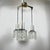 Three-light cascade pendant lamp, glass, 1970 Dimensions: Total height: 56.5 cm Diameter: 35 cm Globe diameter: 12 cm...