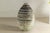 Large Artisan Ceramic Vase with Cream and Brown Striped Glaze For Sale - Image 10 of 12