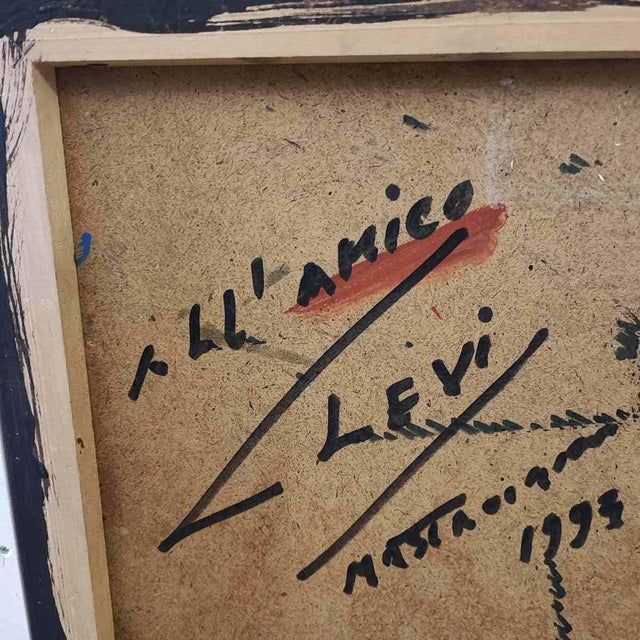 After Umberto Mastroianni, Composition, 1993, Oil Painting on Cardboard, Framed For Sale - Image 8 of 12