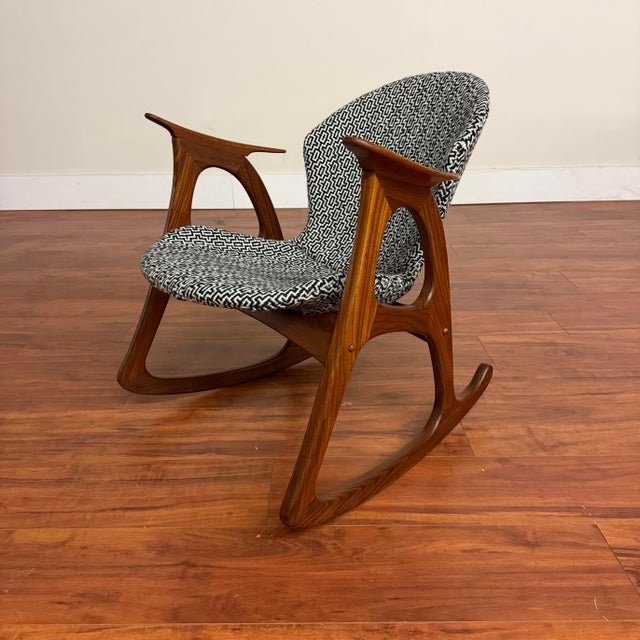 Wood Aage Christiansen Danish Teak Rocking Chair - Mid-Century Modern For Sale - Image 7 of 16