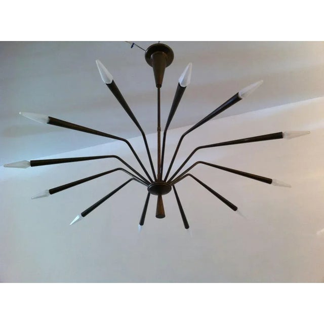 Oscar Torlasco Futurist Chandelier For Sale - Image 9 of 11