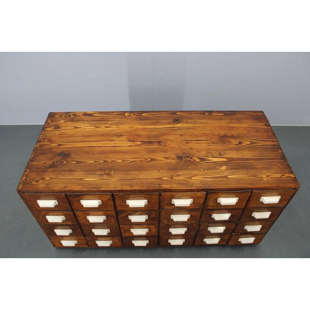 Industrial Czechoslovak Industrial Bank Drawer Cabinet, 1940s For Sale - Image 3 of 18