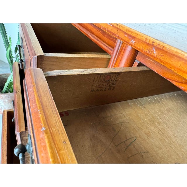 Vintage Pine Wood Desk by Furniture Makers For Sale - Image 10 of 12