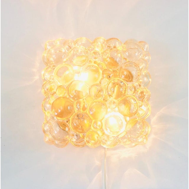 Gold Large Amber Bubble Glass Ceiling Light attributed to Helena Tynell for Limburg, Germany, 1960s For Sale - Image 8 of 12