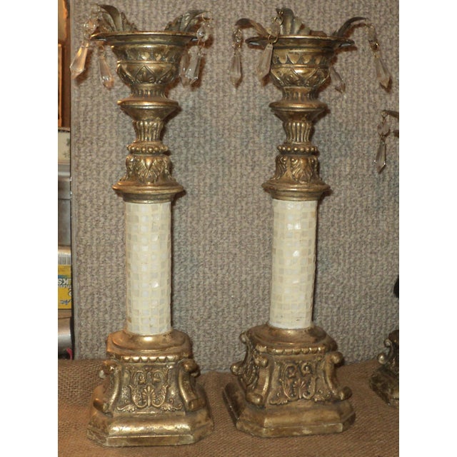 Pair of Vintage Mark Roberts Candle Holders "17.25 High. For Sale In New York - Image 6 of 7