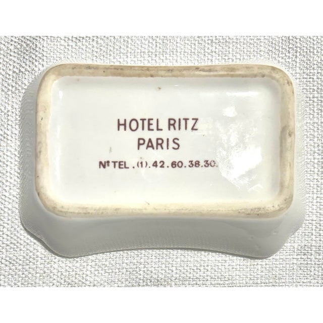 MCM French 5-Star Luxury Ritz Paris Hotel White Milk Glass Ashtray Catchall Trinket Soap Dish For Sale In Naples, FL - Image 6 of 6